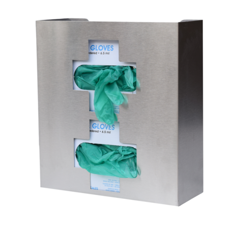 OMNIMED Stainless Steel "Medical Cross" Glove Box Dispenser (Double) 305336